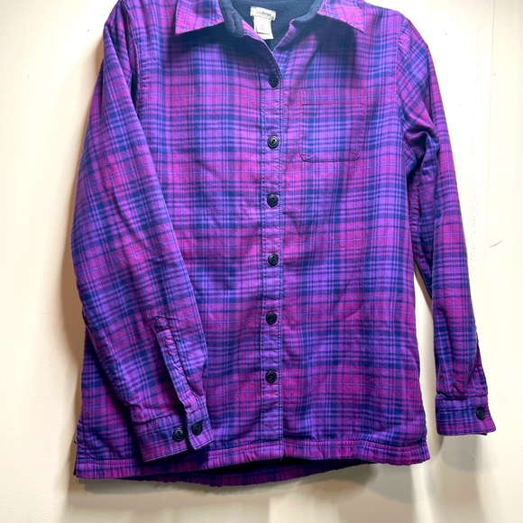 L.L.Bean Fleece Lined Flannel Shirt - Picture 2 of 5